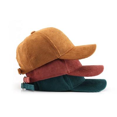 China COMMON Hot Selling Adult Hat Corduroy Bill Plain Driver Baseball Cap Curved 6 Panel Organic Trucker Hat With Your Logo for sale