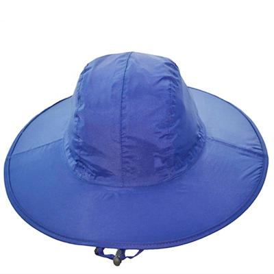 China Large Brim Single Fisherman Style Gorras Sun Hat Outdoor Fishing Bucket Hat European and American Custom Lightweight Material Folding Adults With Strings for sale