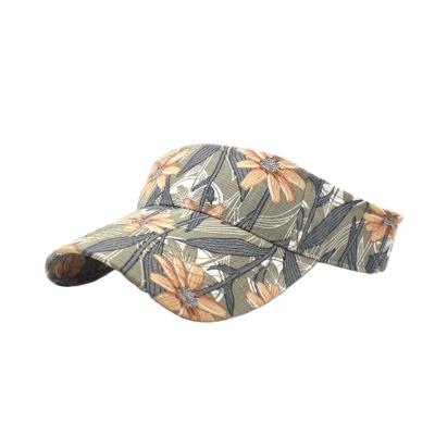 China Character Sublimation Printed Fabric Curved Visor Hat Shirtless Hat For Outdoor Sports With Embroidery Custom Logo for sale