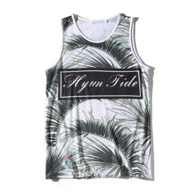 China New cheap PURE anti-shrink custom design breathable gym vest tank tops sublimation men's gym singlet for sport for sale