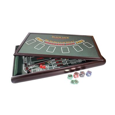 China Casino Gambling EASTOMMY Classics 4-in-1 Casino Game Set, Traditional Deluxe Roulette Set With Accessories for sale