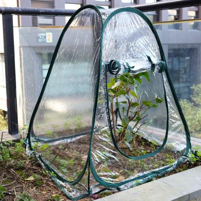 China EASTONY ET-580171 PVC Backyard Plant UV Cover Foldable Flowerpot 50+ Foldable Frost Proof Transparent Durable Greenhouse for sale