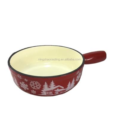 China Sustainable Cast Iron Enamel Fondue Set for sale