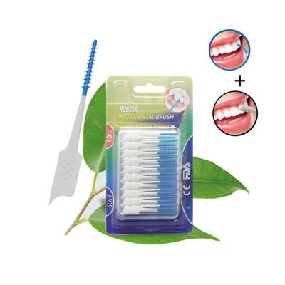 China 2022 Richsource New Soft Rubber Toothpick Stick Adult Oral Cleaning Brush Interdental Picks for sale