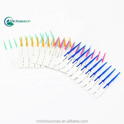 China Teeth cleaning soft picks made of pp brush handle head and strip brush, brush in use durable for sale