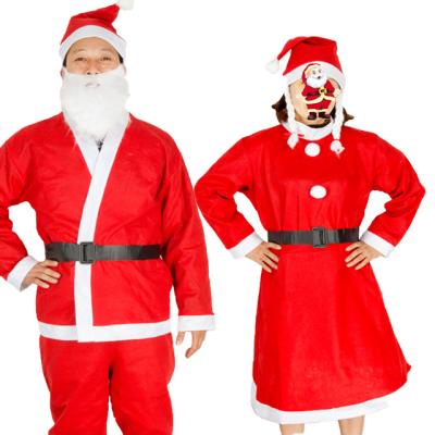 China Christmas Non-Woven Non-Woven Costume Santa Claus Men's Women's Costume Christmas Women's Skirt Skirt Shawl for sale