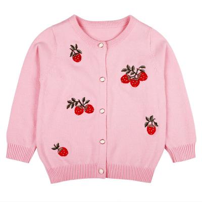 China Z15 Anti-wrinkle girls sweater 2021 girl baby new knitted cardigan children's clothing autumn children's sweater clothing wholesale for sale