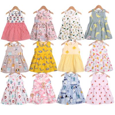 China Breathable Pure Cotton Girls Skirt Summer Infant Toddler Infant Skirt Clothes Children's One-Piece Skirt Sleeveless Baby Clothes for sale