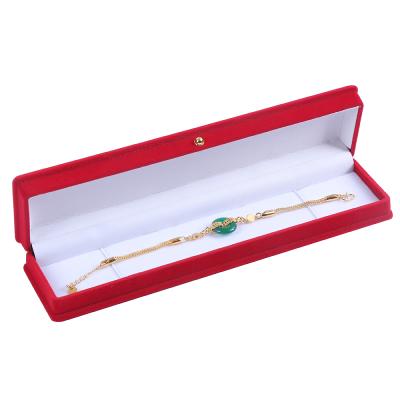 China Jewelry Package ZHIHUA Shape Necklace Chain Jewelry Packaging Box Velvet Classic Flocking Jewelry Gift Box for sale