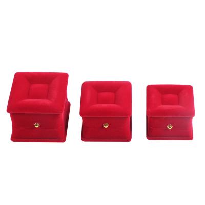 China Ring Velvet Jewelry Packaging Box Jewelry Package ZHIHUA Shape Earring Classic Flocking Gift Box for sale