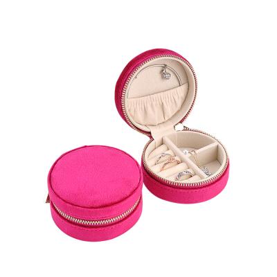 China High Quality Rings Vintage Suede Earrings Storage Case Classic Elegant Colorful Luxury Jewelry Organizer Packaging Boxes for sale