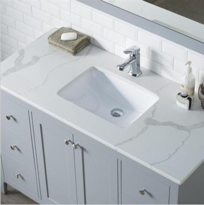 China Luxury Attractive Design Bathroom Sink Nano White Marble Stone Customized Marble Vanity Tops for sale