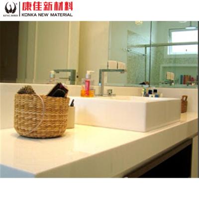 China Luxury cheap nano white marble stone table top vanity price high quality bathroom vanity tops for sale