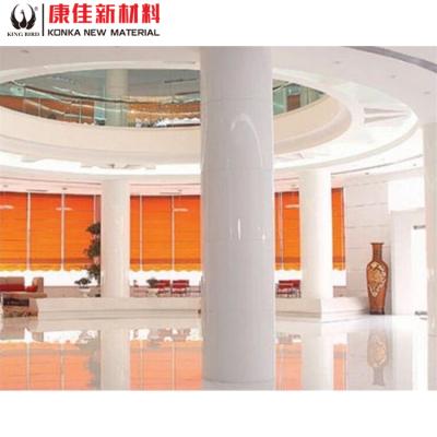 China Factory Supplier Solid Crystal White Crystallized Glass Stone Base Track Nano Pillars Design House Pillars Design Marble Column for sale