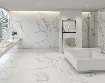 China Modern Attractive Design Bathroom Stone Wall Tiles Slab Wall Stone Nano White Marble Stone Cladding for sale