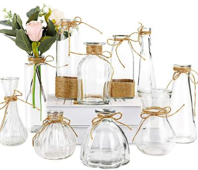 China USA Vintage Glass Vases Set Of 10 for sale