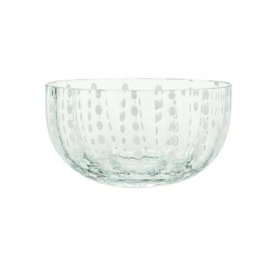 China Sustainable Glass Crystal Bowl with Colored Glass Decoration for sale