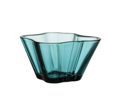 China Glass Bowl Size 75mm Viable Handmade Colored Seablue for sale