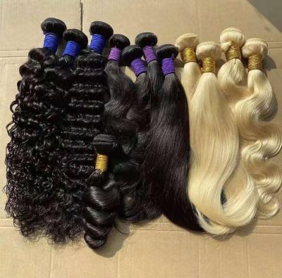 China Silky Straight Unprocessed Double Wave 100% Brazilian Straight Human Hair Bundles 9A 10A Raw Virgin Hair Pulled Virgin Sellers for sale