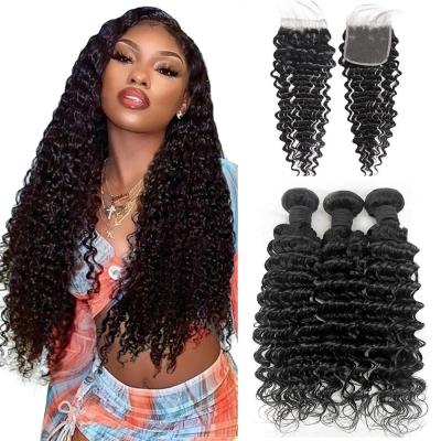 China Deep Wave Wholesale Paypal Accept Deep Wave Cuticle Aligned 100% Virgin Sellers With Brazilian Mink Human Hair Bundles for sale