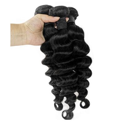 China Wholesale LOOSE WAVE 100% Virgin Deep Wave Extension 100% Raw Grade 12A With Lace Headbands Brazilian Hair Weft Bundles for sale