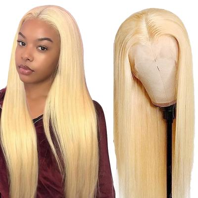 China Silky Straight Wave HD Transparent Brazilian Virgin Indian Unset 613 Cheap Blue Full Lace Hair Wigs for sale