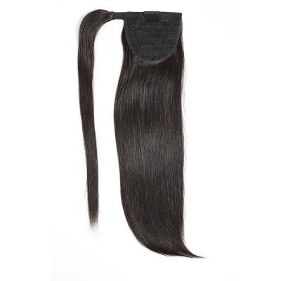 China All Kinds Cut Into Natural Black Mink Brazilian Hair Ponytail Extneisons Hair Pieces Wrap Around Hair Ponytails for sale