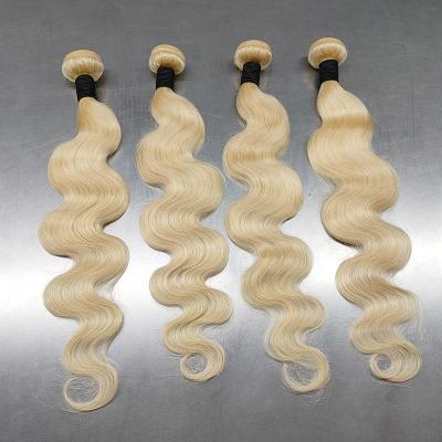 China Factory Price Blonde Deep Wave Hair Bundles With Frontal Raw Virgin Cambodian Body Wave Hair Bundles 613 for sale