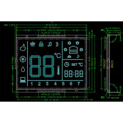 China Manufacturer Lcd Screen Backlight Fpc Tooth LCD Module Controller Graphic White Led Backlight Thermostat LCD Display for sale