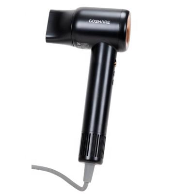 China COSHARE 110V Bldc Hair Dryer Motor Ionic Black Brushless Ionic Slim Hair Dryer Blow Dryer With Diffuser for sale