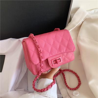 China New Brand High Quality 2021 Designer Shoulder Bags For Women Fashion Lingge Messenger PU Leather Elegant Bag Ladies Luxury Cross - Body Bags for sale