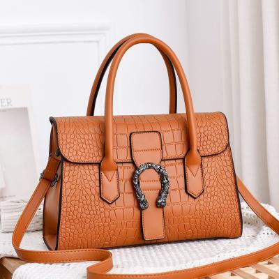 China Wholesale High Quality Grain Stone Tote Bag Fashion Trend Metal Buckle Ladies Handbags High Grade Luxury Women Handbags for sale