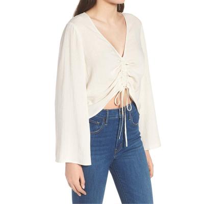 China Latest Ladies New Fashion Summer Casual Long Sleeve Blouse for Women for sale