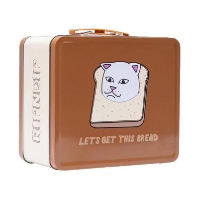 China Customized Recyclable Personalized Large Empty Luxury Lunch Box Food Grade Tin Can Children Kids Metal Tin Lunch Box for sale