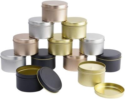 China Hot Wholesale Materials Factory Direct Wholesale High Quality Multi Color Recycled Eco-friendly Candle Tins With Lid Tin Candle Containers for sale