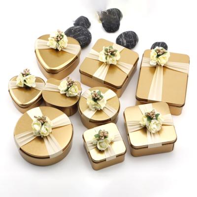 China Gift & Craft Factory Heart Shape Food Grade Metal Wedding Gift Tin Boxes Cooki Mint Candy Direct Guests Wedding Favor Tin For Candy Wholesale for sale