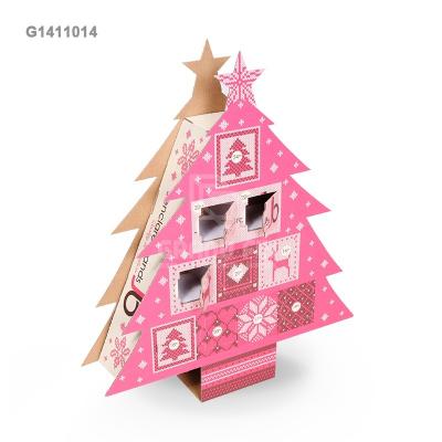 China Box recommended based on your requests Christmas tree shape corrugated paper box decoration display for jewelry earrings for sale