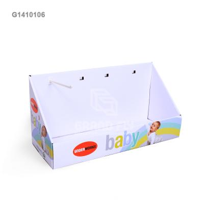 China Shop Hook Plastic Cardboard Material Hot Selling Bulletin Table Stand Counter Eco - Friendly for sale