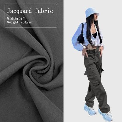 China Winter waterproof heavy soft fabric warm advantageous polyester spandex ribbed fabric jacquard fabric for man for sale