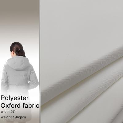 China Waterproof PU Coated Polyester Fabric Recycled Waterproof Breathable Oxford Cloth Jacket Fabric for sale