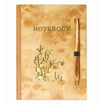 China 2020 Hot Sale High Quality Custom Logo Eco-Friendly Wooden Cover Notebook ENVIRONMENTALLY FRIENDLY Cover for sale