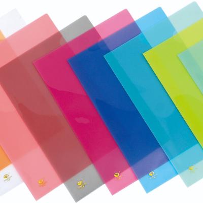 China Eco - Friendly L - Type Plastic Folder - 18C Transparent Clear Document Folder For A4 Size Paper Sleeves for sale