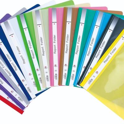 China High Quality Eco-friendly Plastic Business Stationery A4 PP Report Cover Swing Clip Editing File for sale