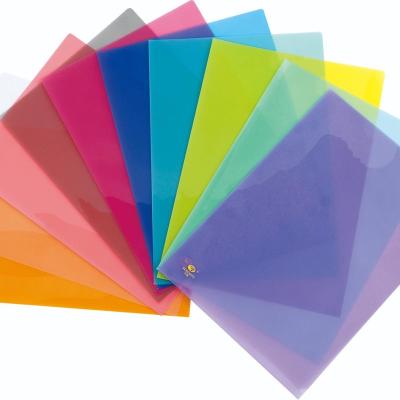 China Eco - Friendly L - Type Plastic Folder - 18C Transparent Clear Document Folder For A4 Size Paper Sleeves for sale