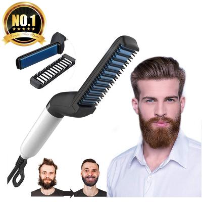 China 2021 Highest Product Quality Outdoor Beard Straightener For Men's Ionic Hair Brush Men's Hair Straightener for sale