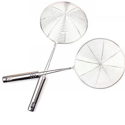 China Disposable Bold Multifunctional Japanese Style Stainless Steel Colander Oil Filter Spoon for sale