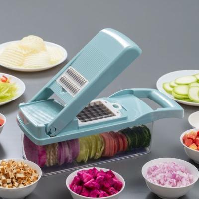 China New Multifunctional Plastic Slicer Manual Plastic Slicer 7 Blade Manual Salad Cutter Machine Potato Onion Vegetable Carrot Shredde Viable Promotion for sale