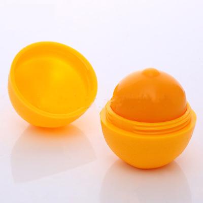 China Waterproof Hot Selling Organic Vegan Vc Lemon Shape Fruit Lip Moisturizer Private Label Lip Balm Ball Cute Vegan Moisturizing Natural Lip Oil for sale