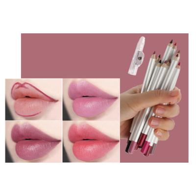 China OEM Waterproof Odm Customize Your Logo Wholesale Vegan Cruelty Free Matte Creamy Brown Lipliner Lip Liner With Sharpener for sale