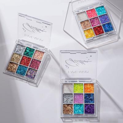 China High Waterproof Metallic Pigment Glitter Eyeshadow Long Lasting Performance Eyeshadow Palette Stage Makeup for sale